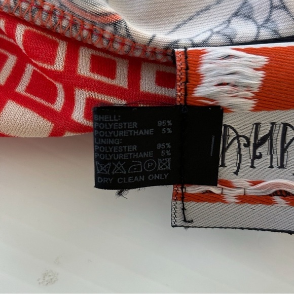 Anac by Kimi Mesh Floral Geometric Print Blouse Large - Picture 7 of 8